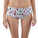 Christmas Reversible Mid-Waist Bikini Bottoms View1