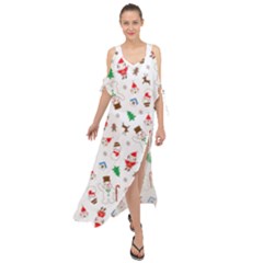 Christmas Maxi Chiffon Cover Up Dress