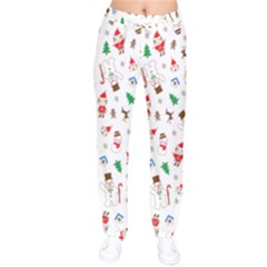 Christmas Women Velvet Drawstring Pants