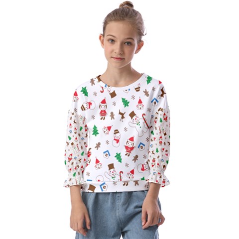 Christmas Kids  Cuff Sleeve Top by saad11