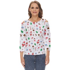 Christmas Cut Out Wide Sleeve Top