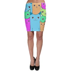 Cat Animals Cartoon Pattern Bodycon Skirt by Cendanart