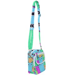 Cat Animals Cartoon Pattern Shoulder Strap Belt Bag