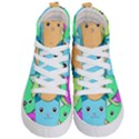 Cat Animals Cartoon Pattern Kids  Hi-Top Skate Sneakers View1