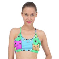 Cat Animals Cartoon Pattern Basic Training Sports Bra