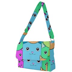 Cat Animals Cartoon Pattern Full Print Messenger Bag (s)