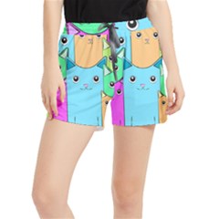 Cat Animals Cartoon Pattern Women s Runner Shorts