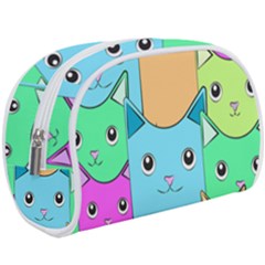 Cat Animals Cartoon Pattern Make Up Case (large) by Cendanart