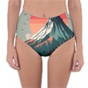 Mountain Landscape Sky Fuji Nature Reversible High-Waist Bikini Bottoms View1