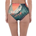 Mountain Landscape Sky Fuji Nature Reversible High-Waist Bikini Bottoms View4