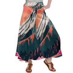 Mountain Landscape Sky Fuji Nature Women s Satin Palazzo Pants by Cendanart