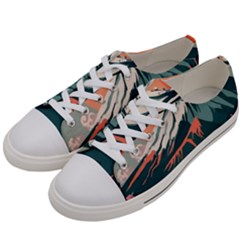 Mountain Landscape Sky Fuji Nature Men s Low Top Canvas Sneakers by Cendanart