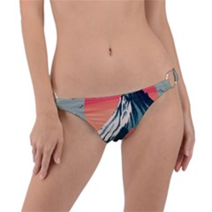 Mountain Landscape Sky Fuji Nature Ring Detail Bikini Bottoms