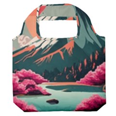 Mountain Landscape Sky Fuji Nature Premium Foldable Grocery Recycle Bag by Cendanart