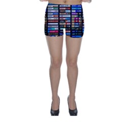 Vintage Cassette Music Old Record Retro Tape Skinny Shorts by Cendanart