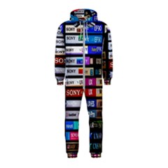 Vintage Cassette Music Old Record Retro Tape Hooded Jumpsuit (kids)