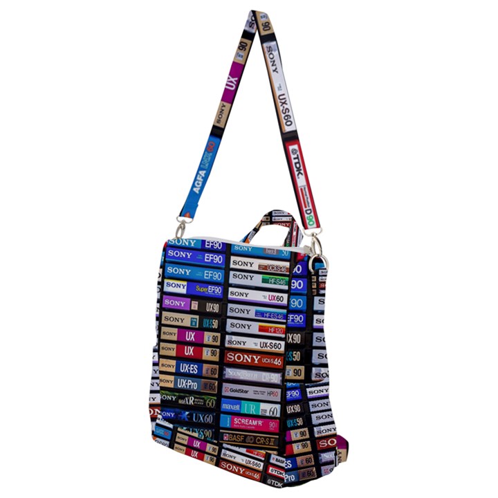 Vintage Cassette Music Old Record Retro Tape Crossbody Backpack