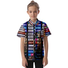 Vintage Cassette Music Old Record Retro Tape Kids  Short Sleeve Shirt