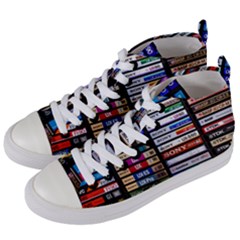 Vintage Cassette Music Old Record Retro Tape Women s Mid-top Canvas Sneakers