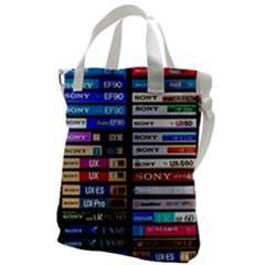 Vintage Cassette Music Old Record Retro Tape Canvas Messenger Bag by Cendanart