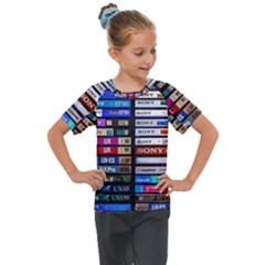 Vintage Cassette Music Old Record Retro Tape Kids  Mesh Piece T-shirt