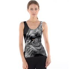 Angry Male Lion Roar Wild Animal Women s Basic Tank Top by Cendanart