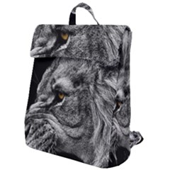 Angry Male Lion Roar Wild Animal Flap Top Backpack by Cendanart