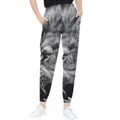 Angry Male Lion Roar Wild Animal Women s Tapered Pants by Cendanart