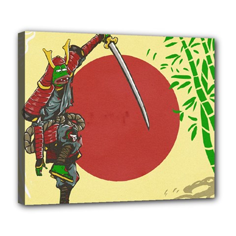 Meme Samurai Artwork Japaneses Deluxe Canvas 24  X 20  (stretched) by Cendanart