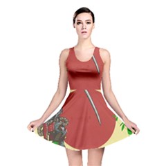 Meme Samurai Artwork Japaneses Reversible Skater Dress by Cendanart