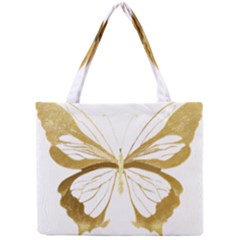 Simulated Gold Leaf Gilded Butterfly Mini Tote Bag by essentialimage