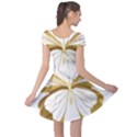 Simulated Gold Leaf Gilded Butterfly Cap Sleeve Dress View2