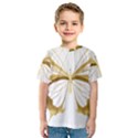 Simulated Gold Leaf Gilded Butterfly Kids  Sport Mesh T-Shirt View1