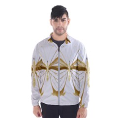 Simulated Gold Leaf Gilded Butterfly Men s Windbreaker