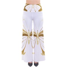 Simulated Gold Leaf Gilded Butterfly So Vintage Palazzo Pants by essentialimage