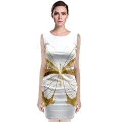 Simulated Gold Leaf Gilded Butterfly Classic Sleeveless Midi Dress by essentialimage