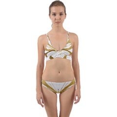 Simulated Gold Leaf Gilded Butterfly Wrap Around Bikini Set by essentialimage