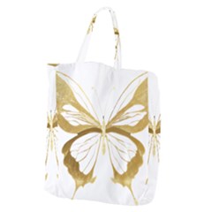 Simulated Gold Leaf Gilded Butterfly Giant Grocery Tote by essentialimage