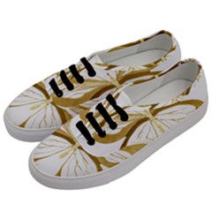 Simulated Gold Leaf Gilded Butterfly Men s Classic Low Top Sneakers by essentialimage