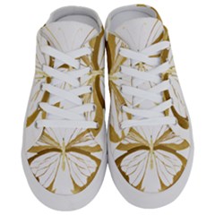 Simulated Gold Leaf Gilded Butterfly Half Slippers by essentialimage