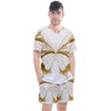 Simulated Gold Leaf Gilded Butterfly Men s Mesh T-Shirt and Shorts Set View1