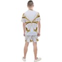 Simulated Gold Leaf Gilded Butterfly Men s Mesh T-Shirt and Shorts Set View2