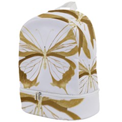 Simulated Gold Leaf Gilded Butterfly Zip Bottom Backpack by essentialimage