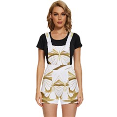 Simulated Gold Leaf Gilded Butterfly Short Overalls by essentialimage