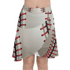 Baseball Chiffon Wrap Front Skirt by Ket1n9