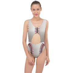 Baseball Center Cut Out Swimsuit by Ket1n9