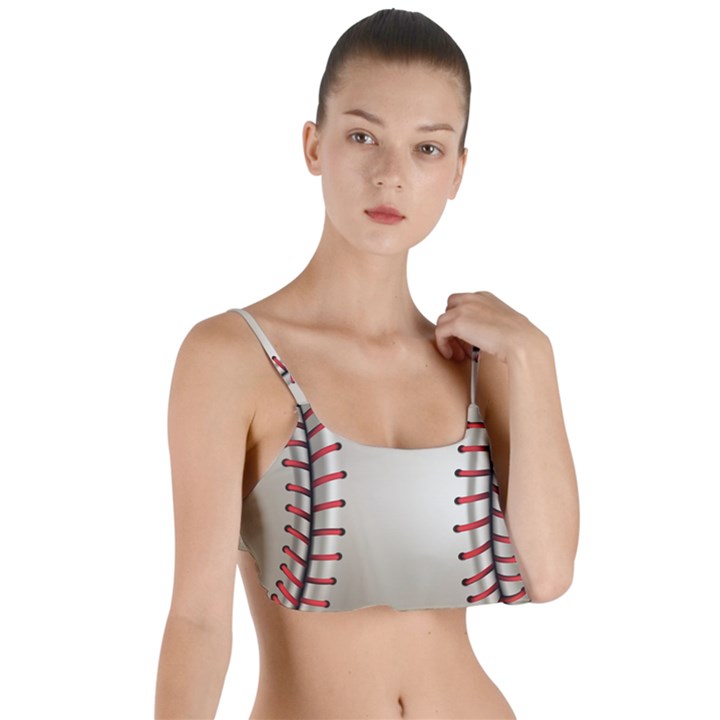 Baseball Layered Top Bikini Top 