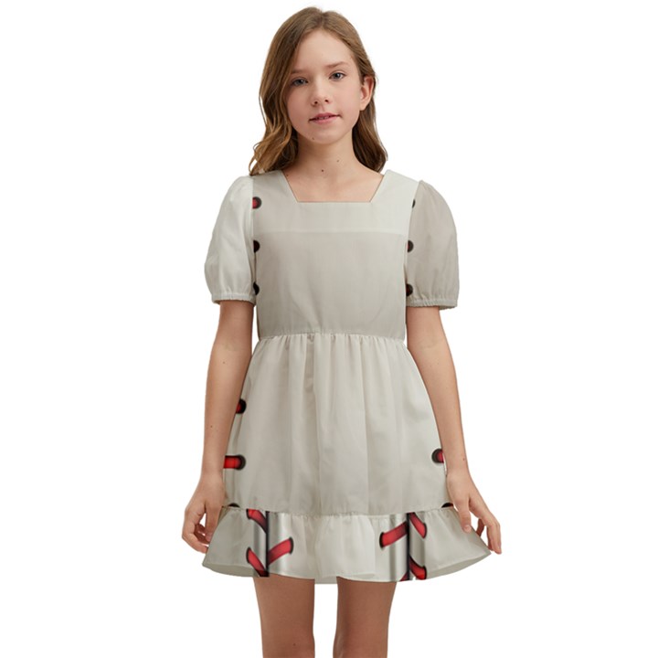 Baseball Kids  Short Sleeve Dolly Dress