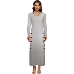 Baseball Long Sleeve Longline Maxi Dress by Ket1n9