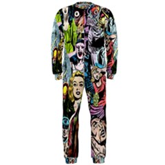 Vintage Horror Collage Pattern Onepiece Jumpsuit (men) by Ket1n9